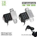 Соленоидный клапан ZRDR для аквариума Co2, регулятор 110-220 В, низкая температура, Электрический магнитный клапан Co2 для аквариума, ЕС, США, 12 В постоянного тока