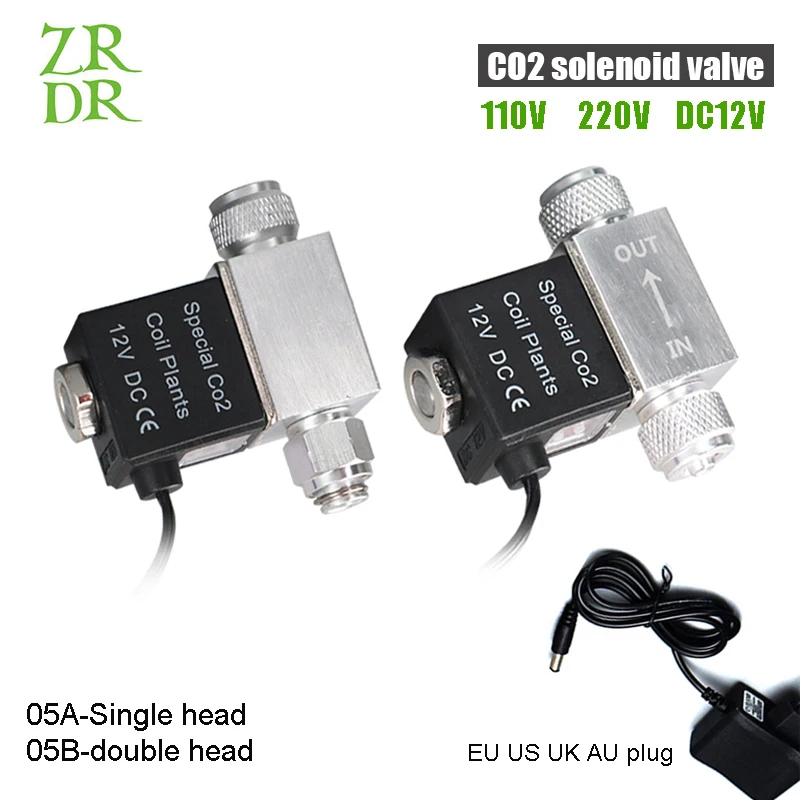 ZRDR аквариум Co2 электромагнитный клапан регулятора 110V 220V низшее Температура