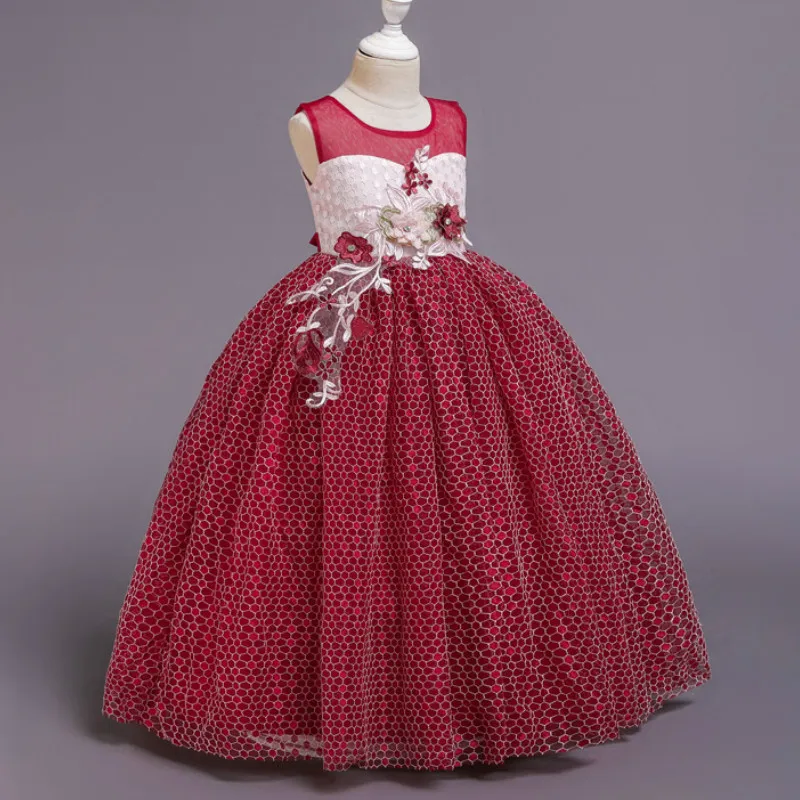 Высококачественные платья для девочек-подростков с цветами свадебные принцессы