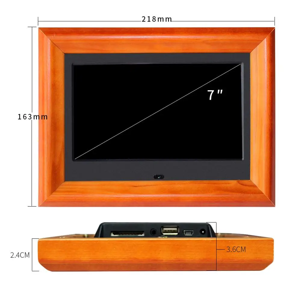 7 дюймов высокой четкости изображения мультимедийный плеер MP3 MP4 будильник
