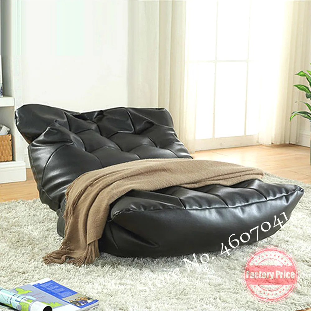 Кожаный напольный диван полиуретановое Кресло мешок ленивый стул кровать