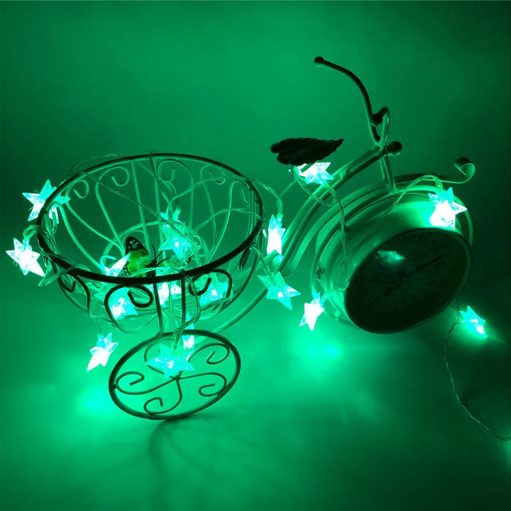 Bzoosio 2 м 10LED кристально чистая звезда сказочная гирлянда подвесная Рождественская