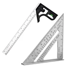 7 дюймовый Метрическая Треугольники угловой измерительный прибор Алюминий сплава Треугольные измерительная линейка; Деревообработка Скорость квадратный транспортир