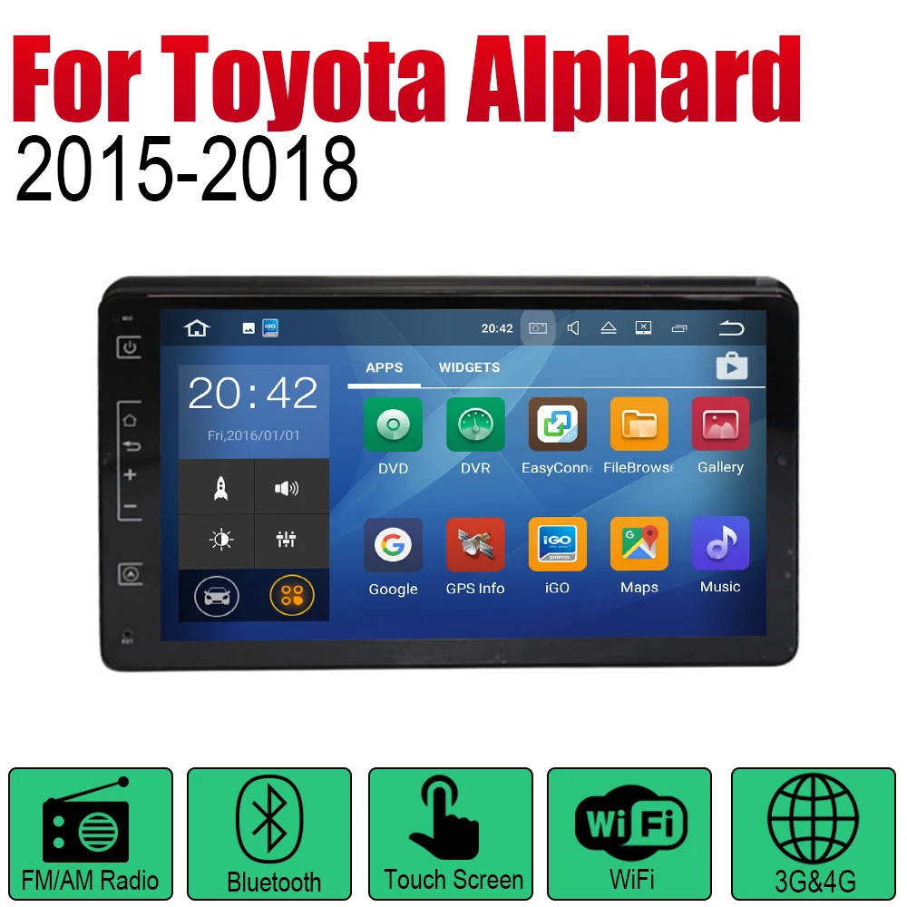 ZaiXi Android автомобильный GPS Navi для Toyota Alphard 2015 ~ 2018 плеер навигация WiFi Bluetooth Mulitmedia