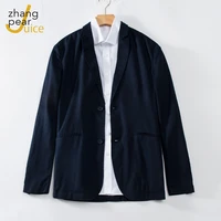 mens casual cotton linen blazer jacket coat single breasted soft blazer fashion mens blazer hombre masculino