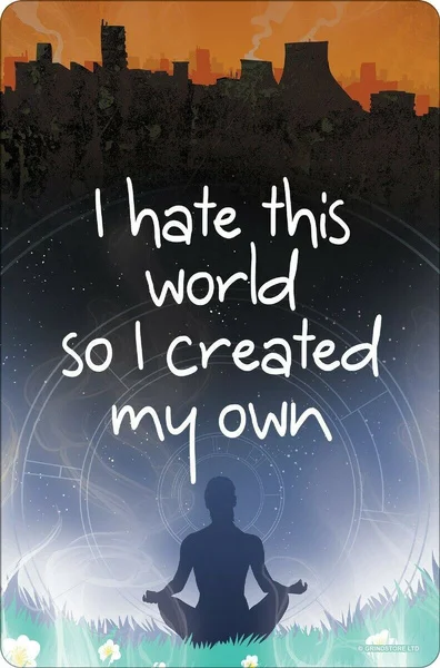 

Tin Sign I Hate This World So I Created My Own Home Decor Coffee Bar Decoration