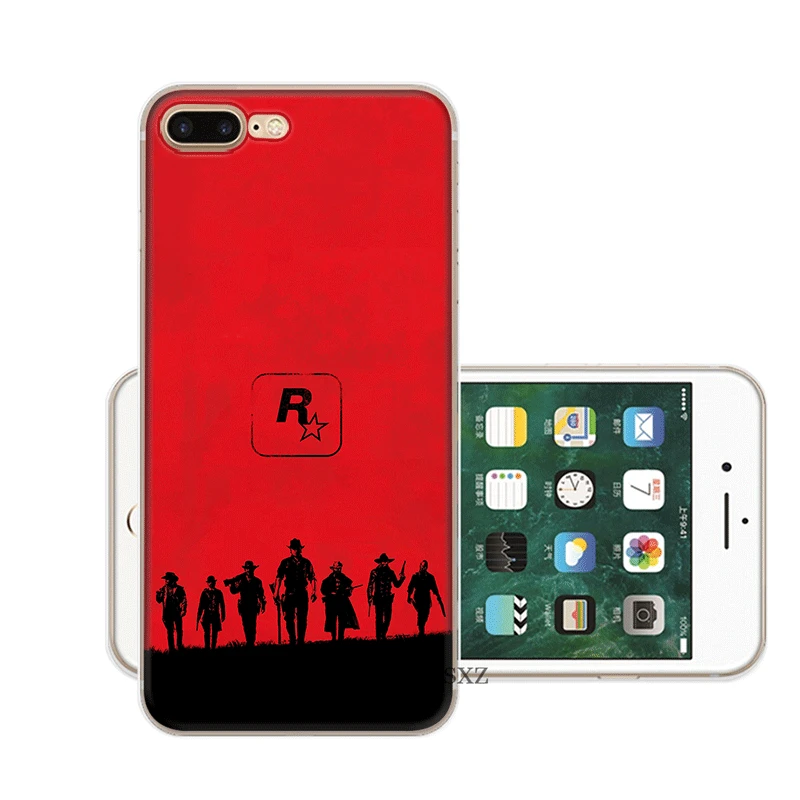 H8 Чехол для мобильного телефона iPhone 5 5S SE 6 6S 7 8 Plus X XR XS Max, Жесткий Чехол, крутая игра, красные изображения из фильма «Red Dead Redemption» 2 - Цвет: H8