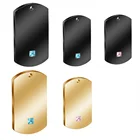 100% Нержавеющаясталь Dogtag кулон заготовка волок для лазерной гравировки металла Прямоугольник Военная пластина с зеркальной полировкой, оптовая продажа, 10 шт.