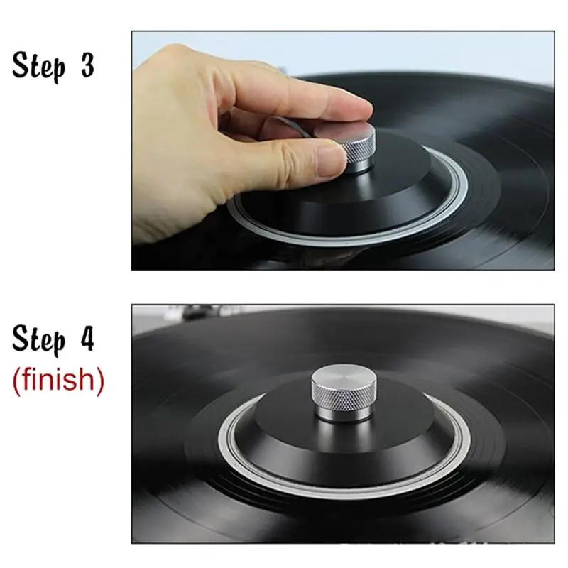 

Durable Steel LP Vinyl Turntables Disc Stabilizer Anti Shock Record Weight/Clamp
