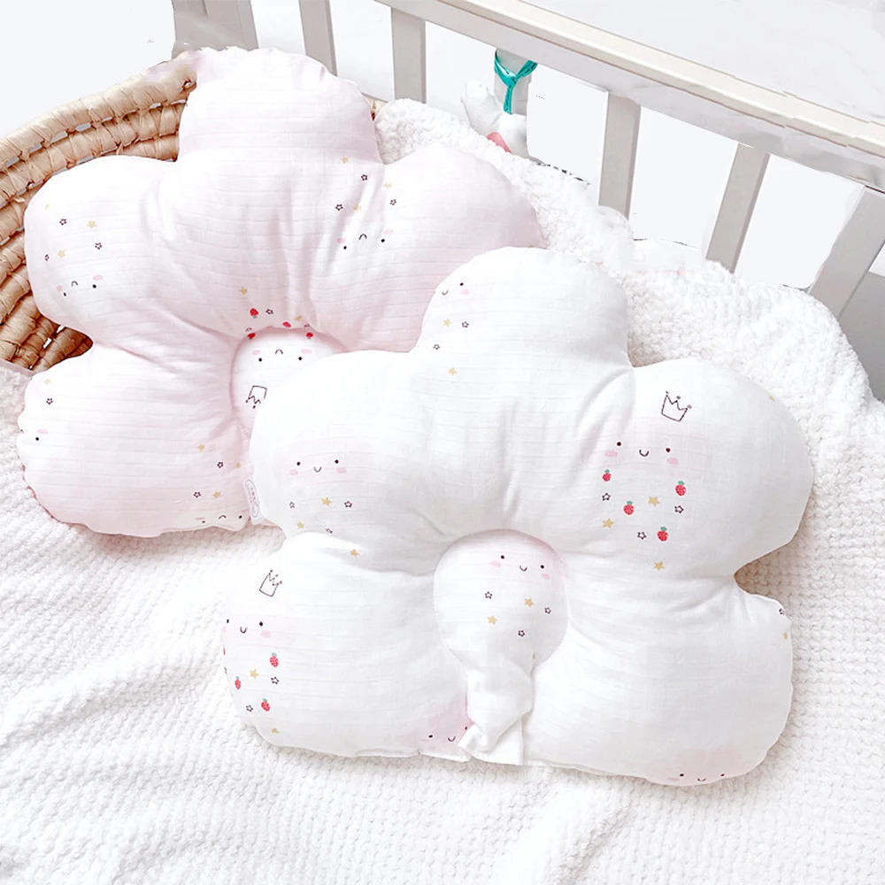 

Newborn Baby Pillows For Sleep Positioners Baby Nursing Decorative Pillow Cloudy Bear Shape High Quality Gauze Cotton Fabric