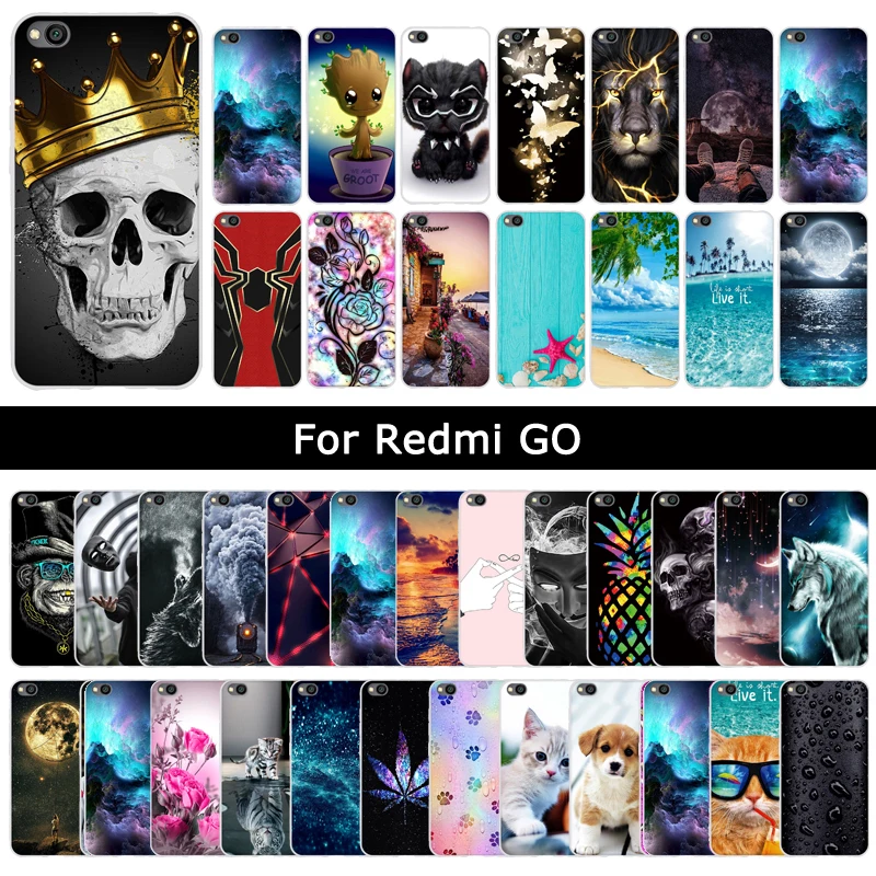 Чехол из ТПУ для Xiaomi mi Red mi GO G O, мягкие силиконовые чехлы для Red mi GO, цветная Милая задняя защитная крышка, чехол для мобильного телефона s Capa