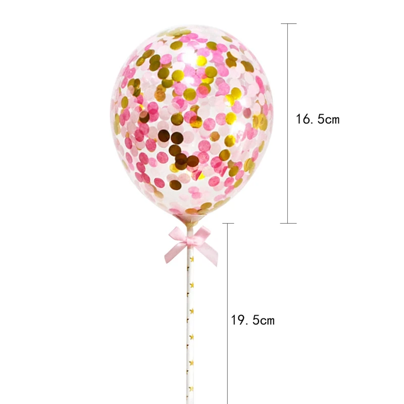 1 шт. 5 дюймов воздушный шар &quotКонфетти&quot торт Топпер украшения с бумажная