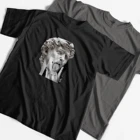 Мужская футболка COOLMIND, из 100% хлопка, с принтом Давида, забавная, свободная, с круглым вырезом