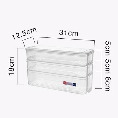 Three layers Kitchen Multilayer Receiving Box Refrigerator Egg Preservation Box Food and Groceries Fruit Storage Box - Цвет: Three layers