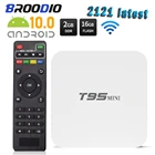 T95 Мини Смарт ТВ коробка Android 10 4K 2,4G Wifi 2 Гб 16 Гб T95 телеприставка YouTuBe медиаплеер Allwinner H313 2021 последняя ТВ коробка