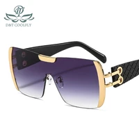 D T 2021 New Fashion Sunglasses Women Men Brand Designer Gradients Lens Alloy Frame Luxury Hot Selling Quality Square Leopard