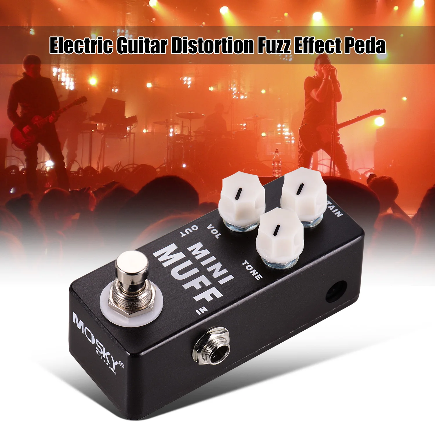 

MOSKY MINI MUFF Electric Guitar Distortion Fuzz Effect Pedal Full Metal Shell True Bypass guitar pedal hot sell