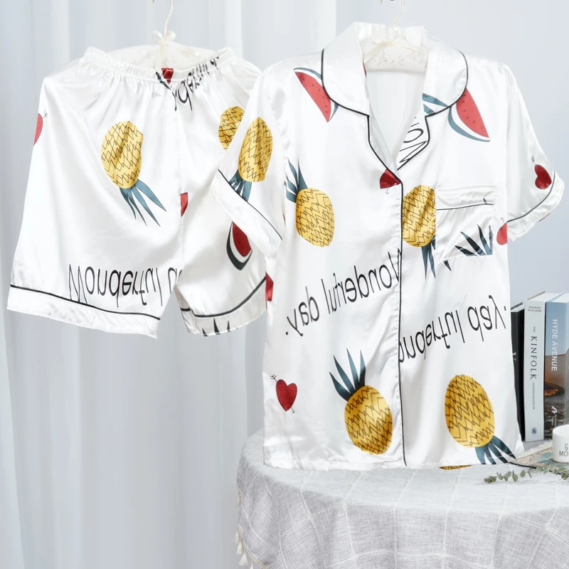 

Summer Printed Maternity Nursing Sleepwear Pregnancy Feeding Homewear Pregnant Pajamas Breastfeeding Nightgown Two Piece