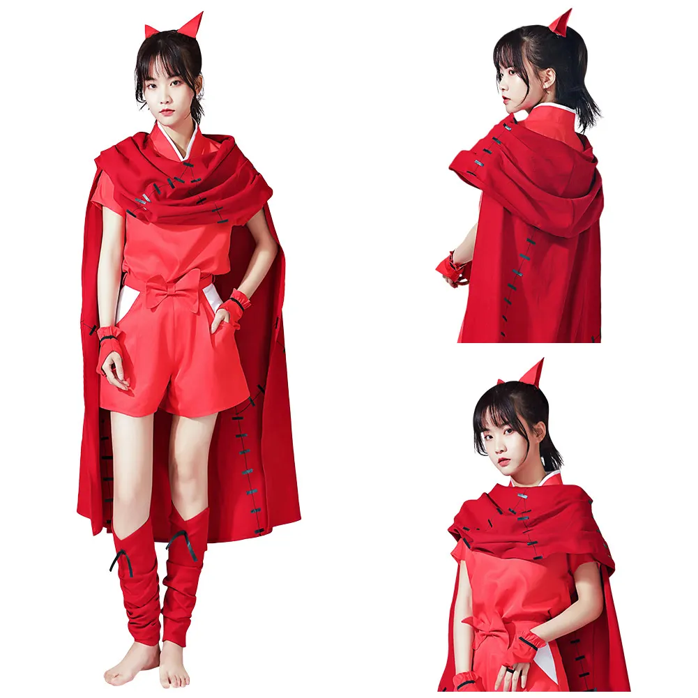

Yashahime Princess Half-Demon Moroha Cosplay Costume Adult Girl Cheongsam Dress Cape Suit Halloween Carnival Costumes