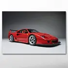 Красная Автомобильная Спортивная машинка Ferraris F40, постеры и принты суперкара, холст, Настенная картина сделай сам в рамке для декора гостиной
