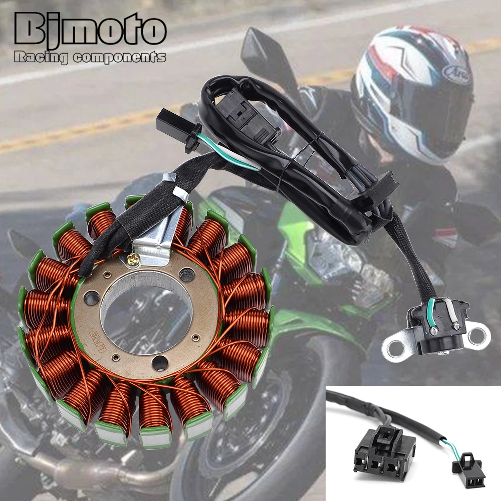 Катушка статора зажигания мотоцикла BJMOTO для Kawasaki ER300 Z300 2015 2016 ER250 Z250 2013 2014 EX300 Ninja 300