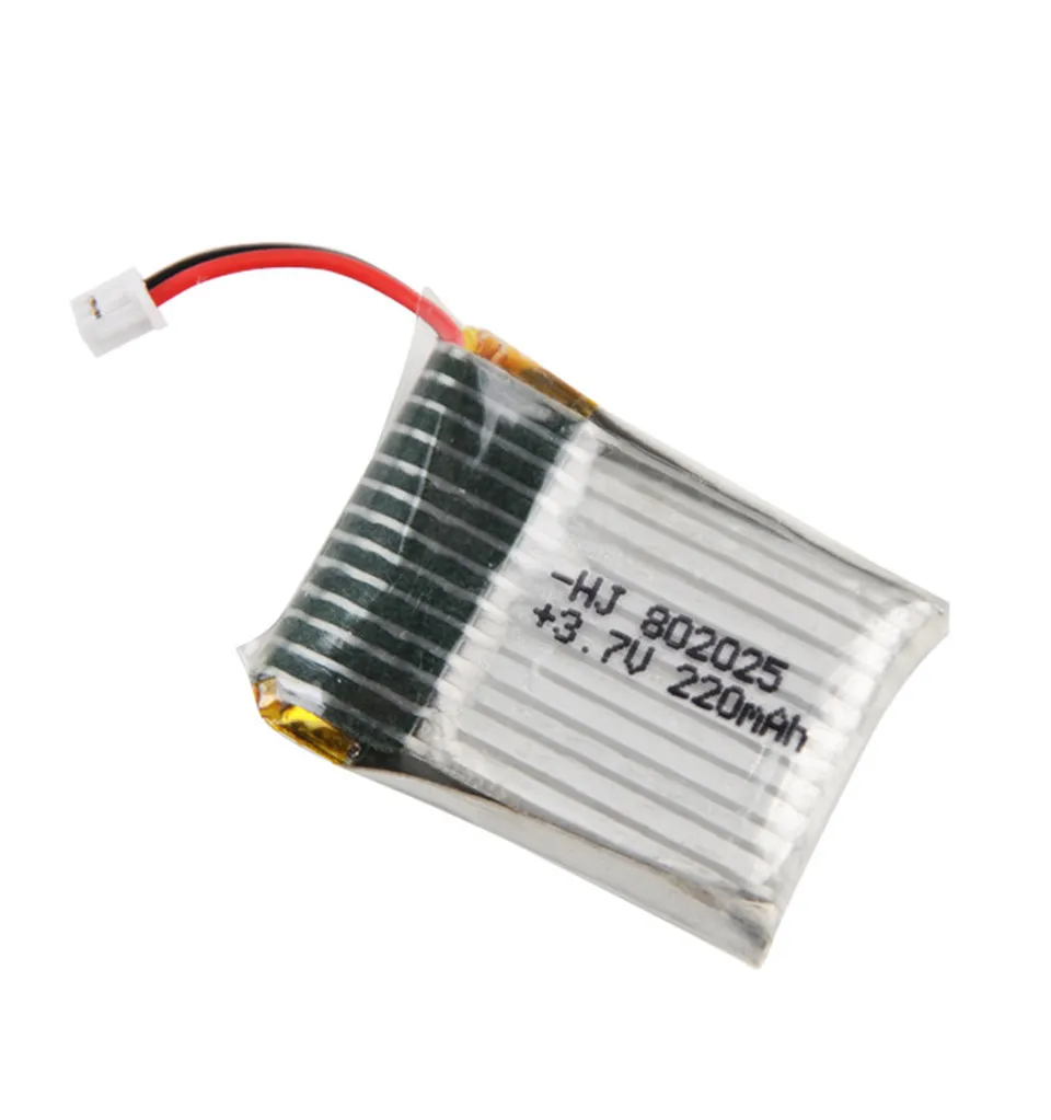 

1S 3.7V 220mah Lipo Battery 802025 PH1.25 Plug Connector for RC Drone Mini Quadcopter Helicopter Spare Parts