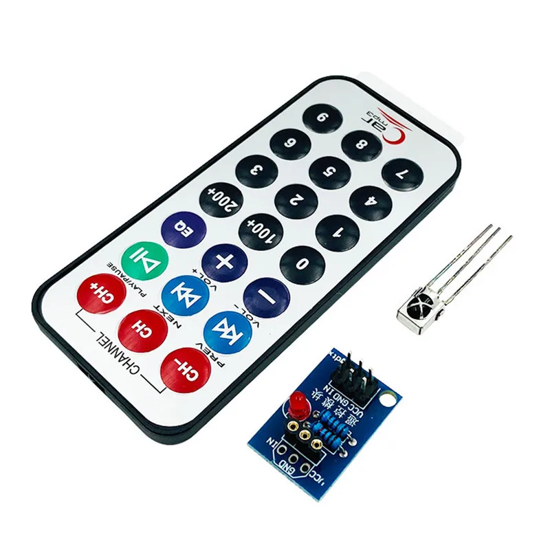 

3 шт., микрокомпьютерный инфракрасный пульт дистанционного управления + приемная головка HX1838 + код NEC