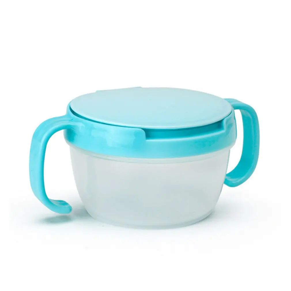 

1pc Baby Bowl Portable Dual Handle Durable Baby Snacks Cup Cute Baby Toddler No Spill Snack Snacker Bowl Cup Container