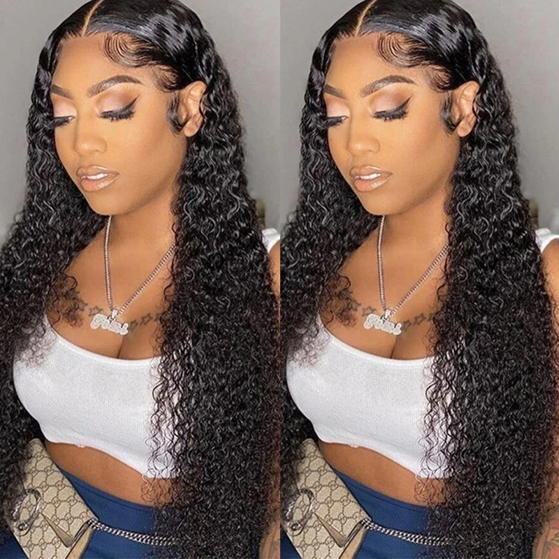 

Undetectable Curly 13x4 Lace Front Human Hair Wigs 4x4 Closure Wig 30 Inch Malaysian Deep Curly Lace Frontal Wigs For Women