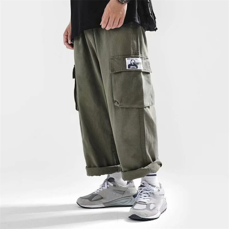 New Men's Cargo Pants Outdoor Casual Streetwear Loose Wild Sport Jogging Pants Comfort Straight Overalls Pantalones De Hombre