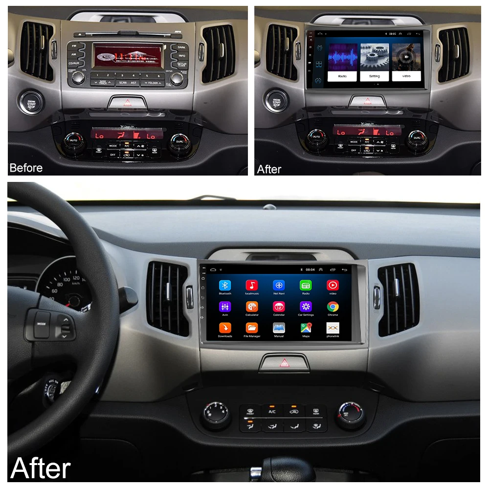 Автомагнитола 2 Din Android 10 мультимедийный плеер для Kia Sportage 2011 2012 2013 2014 2015