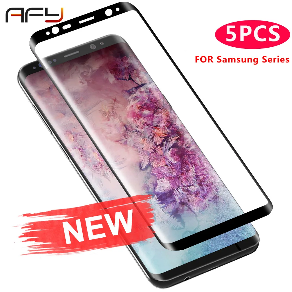 AFY закаленное стекло для samsung s6 edge plus s7 полное изогнутое пленка s8 s9 Защита экрана