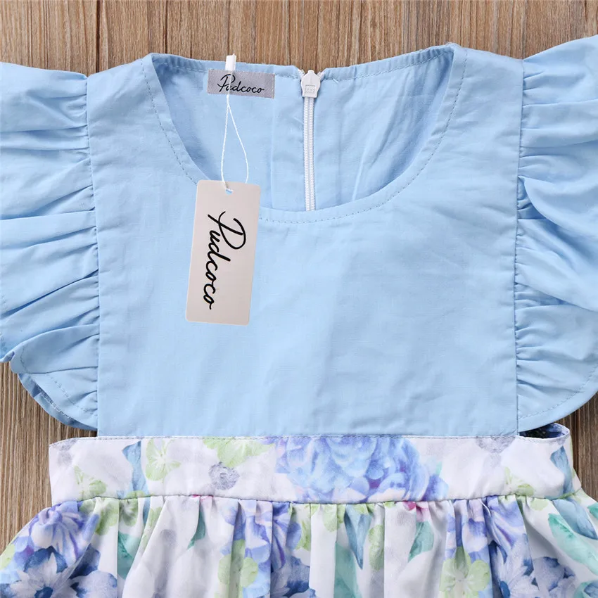Платье для маленьких девочек без рукавов с цветочным рисунком | Мать и ребенок