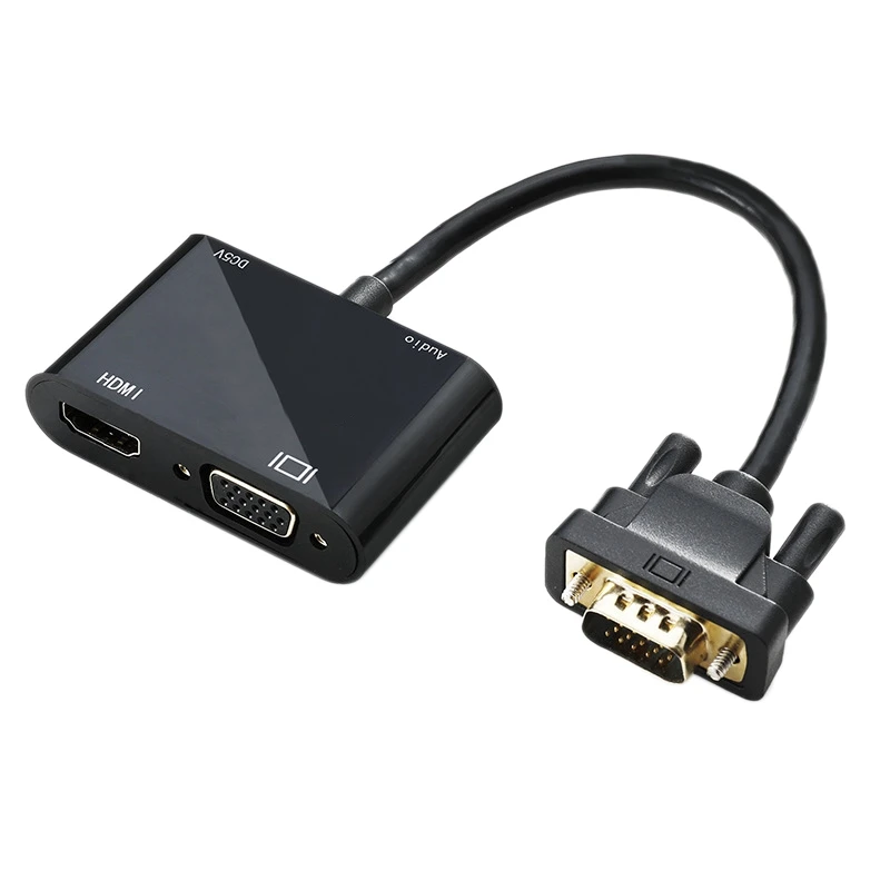 

VGA/HDMI адаптер 2-в-1 коммутатор для компьютера Тетрадь проектор VGA конвертер мультимедийного интерфейса высокой четкости HD монитор