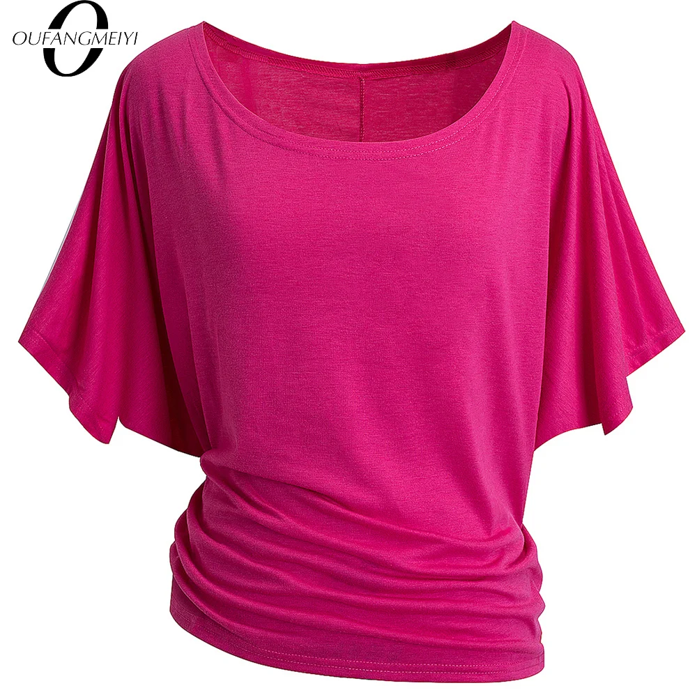Футболка женская однотонная с круглым вырезом модная короткая рубашка в