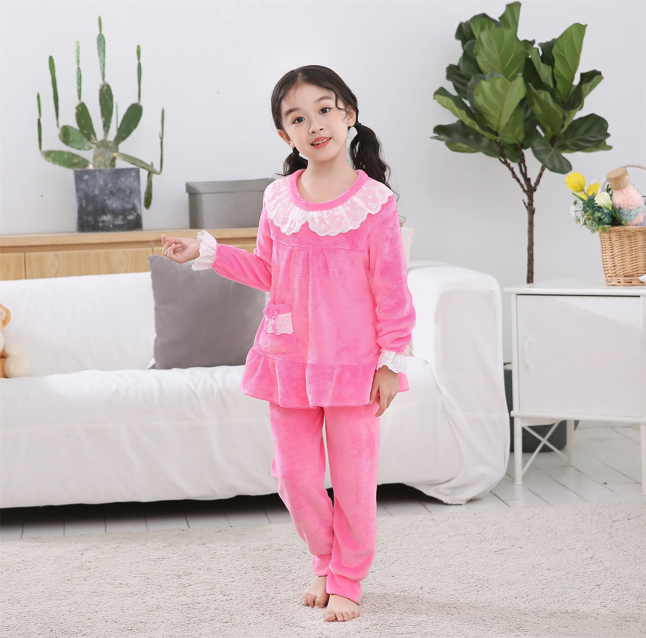 5 Mother and Daughter Clothes Adult Christmas Pajamas for Girl Autumn Winter Warm Flannel Pajamas Family Matching Outfits Set - Цвет: 5