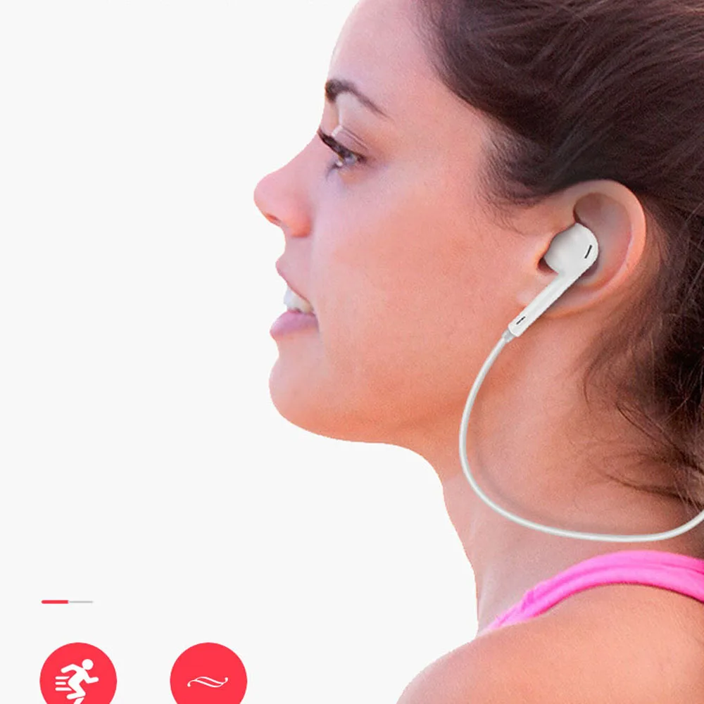 S6 Шейным Беспроводной Bluetooth наушники Спорт гарнитура с микрофоном для iPhone 7 8 X samsung huawei android