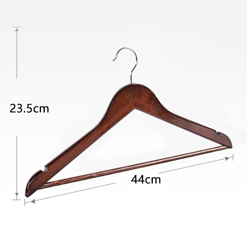 8 Pieces Adult Solid Wood Hangers Clothing Store Retro Display Clothes Support Hotel Non-Slip | Дом и сад