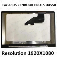 original for asus zenbook pro15 ux550 ux550v ux550gdx ux550ve touch lcd screen digitizer assembly 19201080 or 38402160 tested