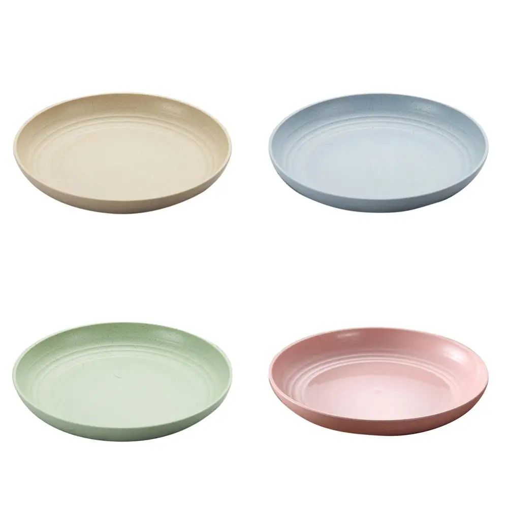 4 шт. легкие небьющиеся тарелки из пшеничной соломы обеденные посудомоечная