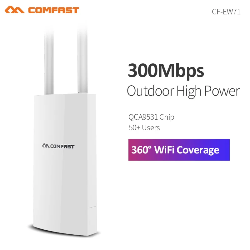 Высокомощный внешний беспроводной маршрутизатор COMFAST 2 4G и поддержка Wi Fi сигнала