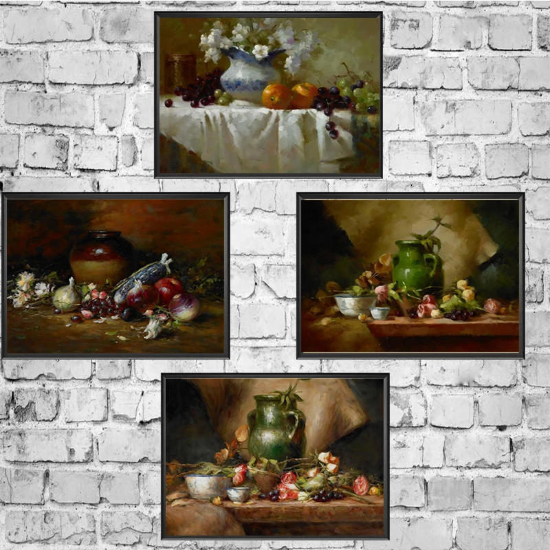 Винтажные картины на холсте с изображением фруктов постеры и принты в