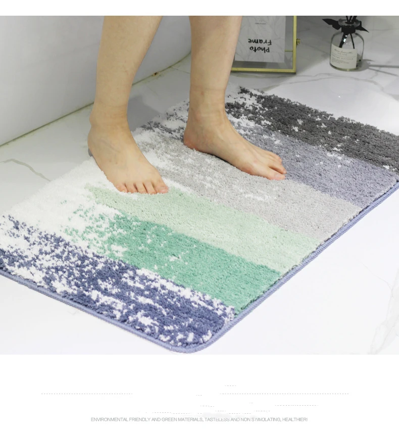Nordic modern rug new simple household flocking carpet floor mat bedroom bathroom slip | Дом и сад
