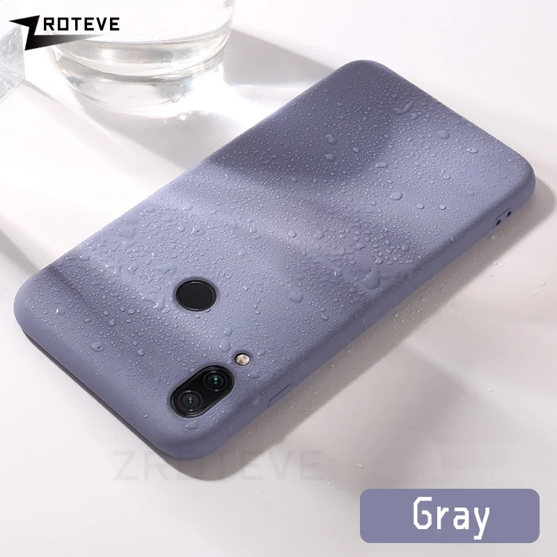 Серый Redmi Note 7 Чехол ZROTEVE жидкий силиконовый чехол для Xiaomi Redmi Note 7 8 Pro Чехол Xiomi Note7 Global Xiaomi Note 7 8 Pro чехол s - Цвет: Серый