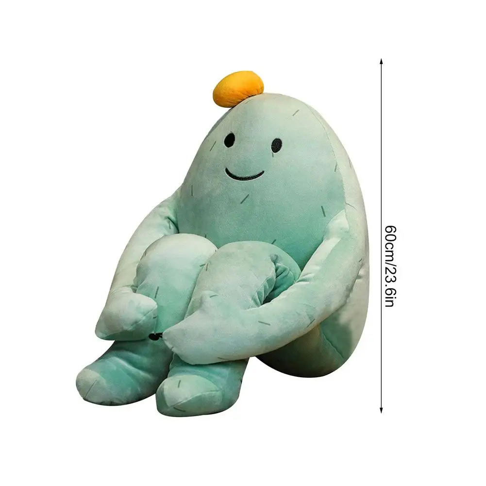 

Novelty Squatting Cactus Plush Toys Stufed Wild Plants Dolls Plush Green Cactus Pillow Cushion Kids Girl Sleeping Dolls Gift