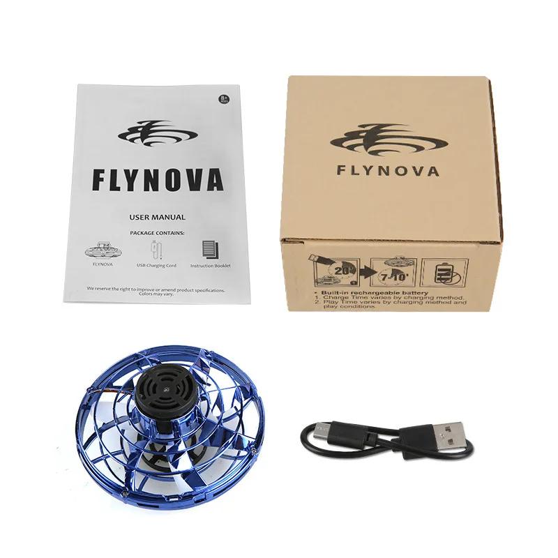 Flynova Радиоуправляемый мини-Дрон НЛО Радиоуправляемый квадрокоптер Fingertip Upgrade Flight Gyro Flyin Spinner декомпрессионные радиоуправляемые игрушки подарок для детей - Цвет: 3pcs