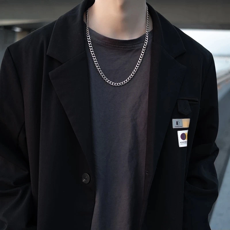 

Unisex Stainless Steel Chain Necklaces Long Hip Hop Couple Necklace On The Neck Fashion Jewelry Accessories Gifts For Women Men