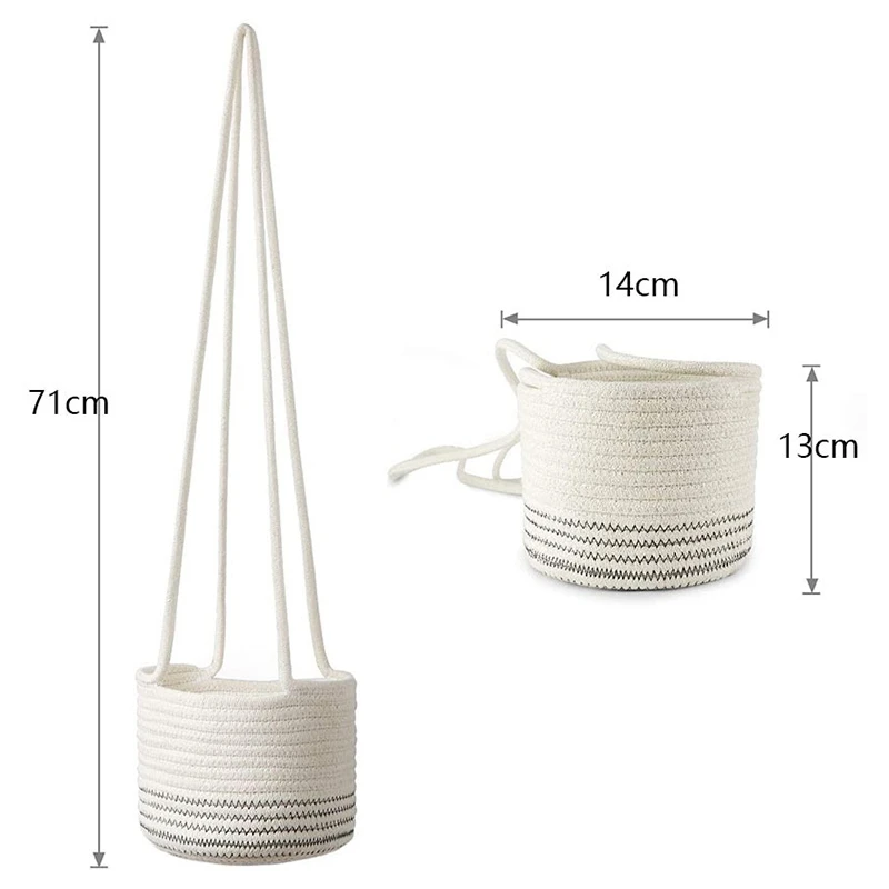 

Hanging Plants Pots Storage Basket Natural Seagrass Flower Pot Holder Hanging Home Decor Balcony Garden