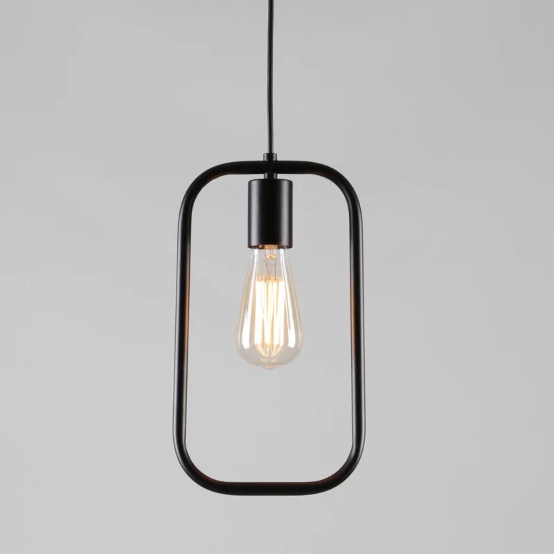 Люстра из кованого железа в стиле ретро простой светильник черного цвета для