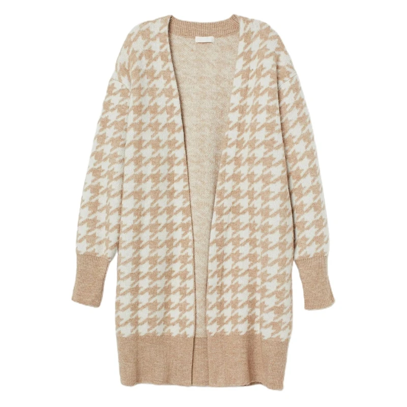 

Women Mid-Length Long Sleeve Cardigan Loose Fit Knitted Sweater Tops Autumn Winter Coat Jacket Casual Warm Outwear